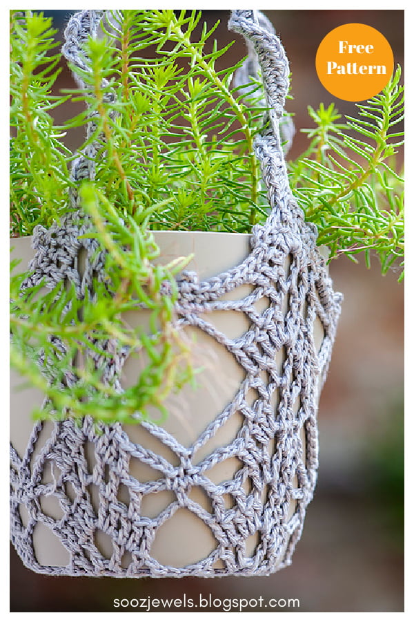 Macrame Plant Pot Hanger Free Crochet Pattern
