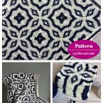 Midnight Diamond Tapestry square Blanket Crochet Pattern