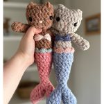 Plush Kitty with Mermaid Tail Crochet Pattern