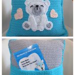 Polar Bear Pocket Pillow Free Crochet Pattern