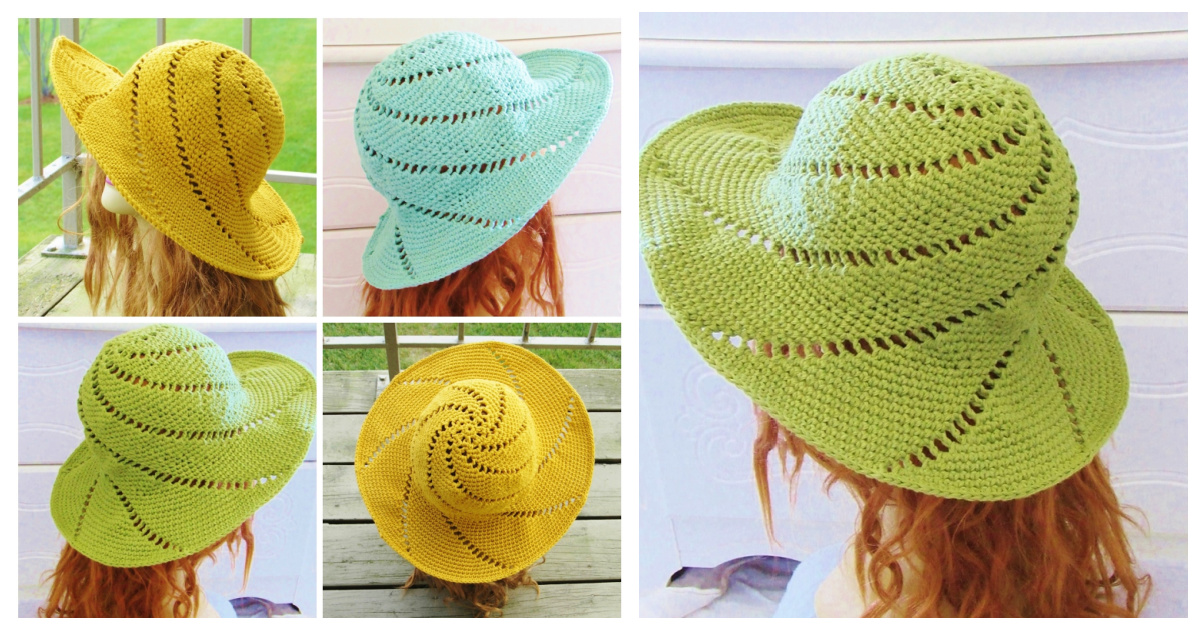 How to crochet summer sun protective hat 