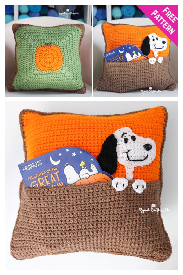 The Great Pumpkin Pocket Pillow Free Crochet Pattern