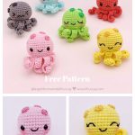 The color Mini Octopus Amigurumi Free Crochet Pattern