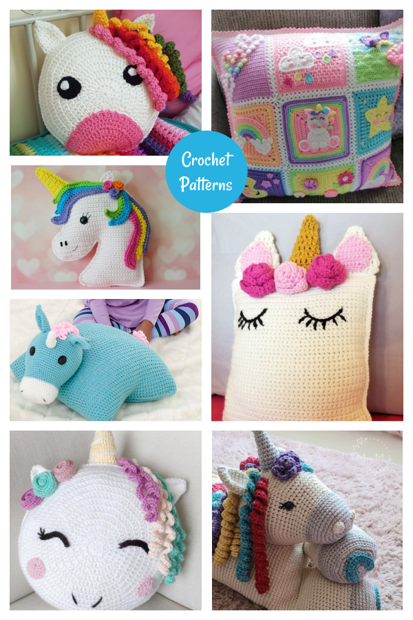 Unicorn Pillow Crochet Patterns 