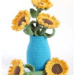 Vase with Sunflowers Crochet Pattern