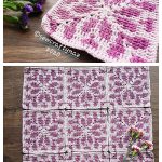 Wild Jasmine Tapestry Square Blanket Free Crochet Pattern