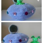 Zaon the Alien & UFO Space Ship Free Crochet Pattern