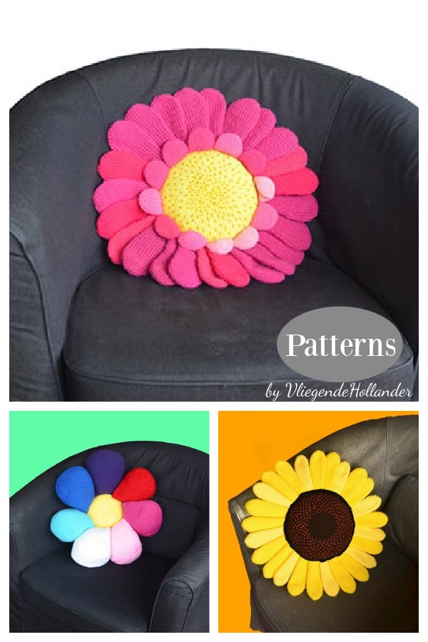 Amazing Flower Pillow Crochet Patterns 