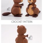 Amigurumi Beaver Stuffed Animal Plush Toy Crochet Pattern