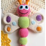 Amigurumi Butterfly Baby Rattle Free Crochet Pattern