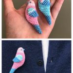 Bird Brooch Crochet Pattern