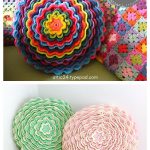 Blooming Flower Cushion Free Crochet Pattern