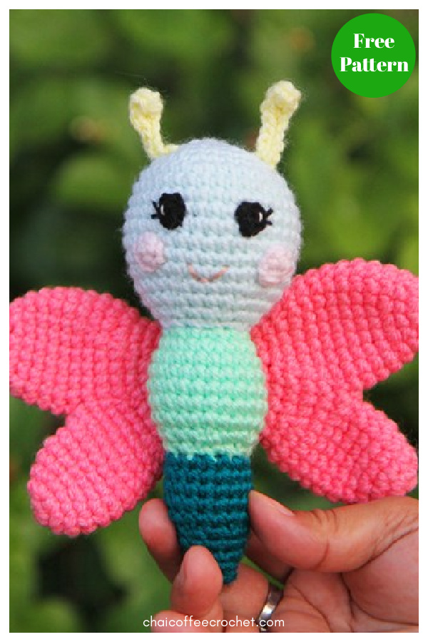 Butterfly Rattle Free Crochet Pattern