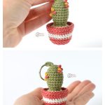 Cactus Keychain Free Crochet Pattern