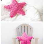 Chunky Fabric Yarn Star Pillow Free Crochet Pattern