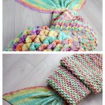 Crocodile Stitch Mermaid Tail Blanket Crochet Pattern