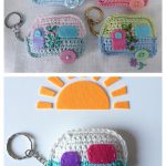 Cute Caravan Keychain Free Crochet Pattern