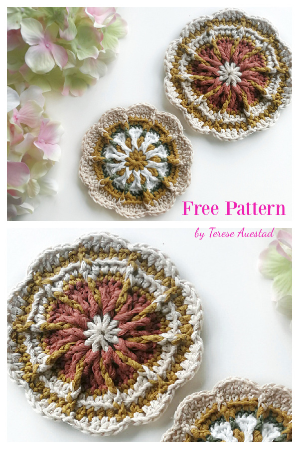 Ferris Flower Coaster Free Crochet Pattern