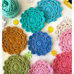 Flower Coaster Free Crochet Pattern