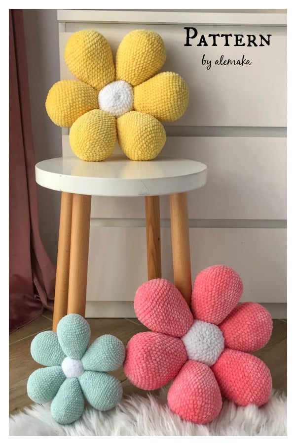 Flower Shaped Pillow Crochet Pattern