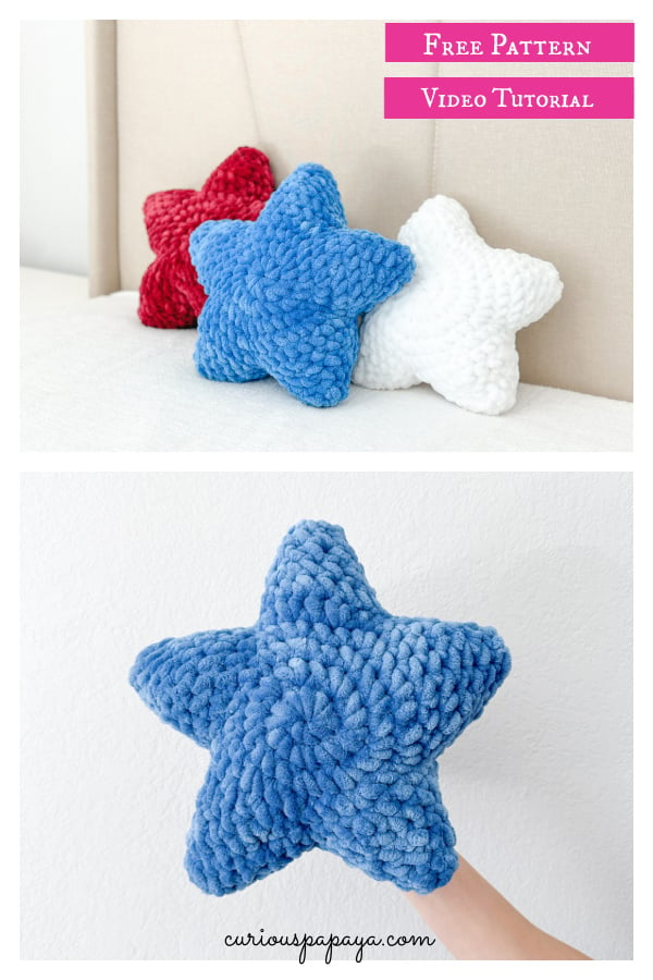 Giant Star Free Crochet Pattern and Video Tutorial