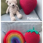 Giant Strawberry Cushion Pillow Crochet Pattern