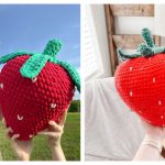 Giant Strawberry Pillow Crochet Patterns