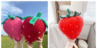 Giant Strawberry Pillow Crochet Patterns