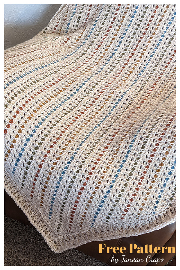 Glimpses C2C Tunisian Blanket Free Crochet Pattern