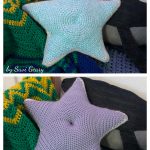 Glitter Star Pillow Free Crochet Pattern