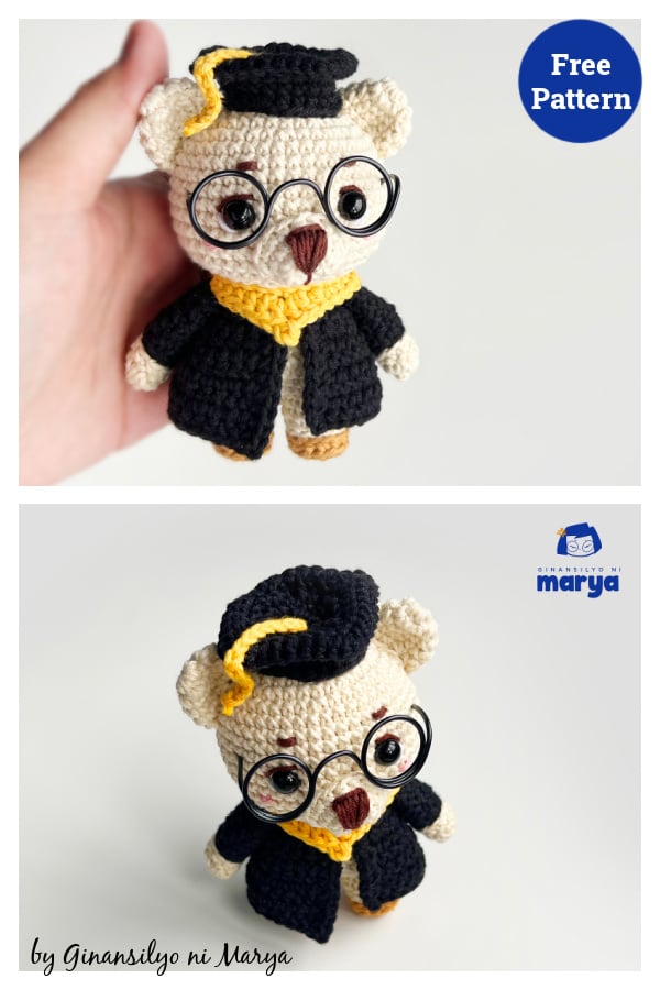 Grad Bear Free Crochet Pattern