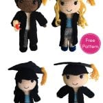 Graduation Dolls Amigurumi Free Crochet Pattern