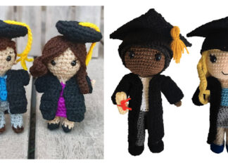 Graduation Dolls Amigurumi Free Crochet Pattern