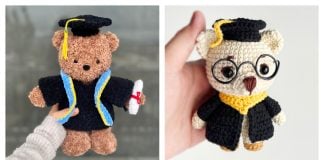 Graduation Teddy Bear Crochet Patterns