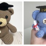 Graduation Teddy Bear Free Crochet Pattern