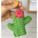 Mini Cactus Keychain Free Crochet Pattern