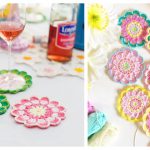 Rounds of Flowers Coasters Free Crochet Pattern