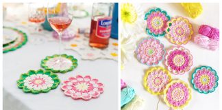 Rounds of Flowers Coasters Free Crochet Pattern