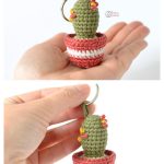 Succulents Cactus Keychain Crochet Pattern