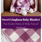 Sweet Gingham Baby Blanket Free Crochet Pattern and Video Tutorial