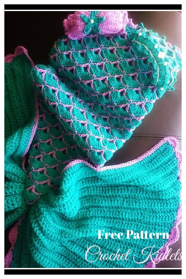 The Best Mermaid Tail Blanket Free Crochet Pattern