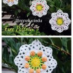 Tulip Flowers Coaster Free Crochet Pattern