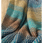 Two Colors Tunisian Stitch Ethan Throw Free Crochet Pattern