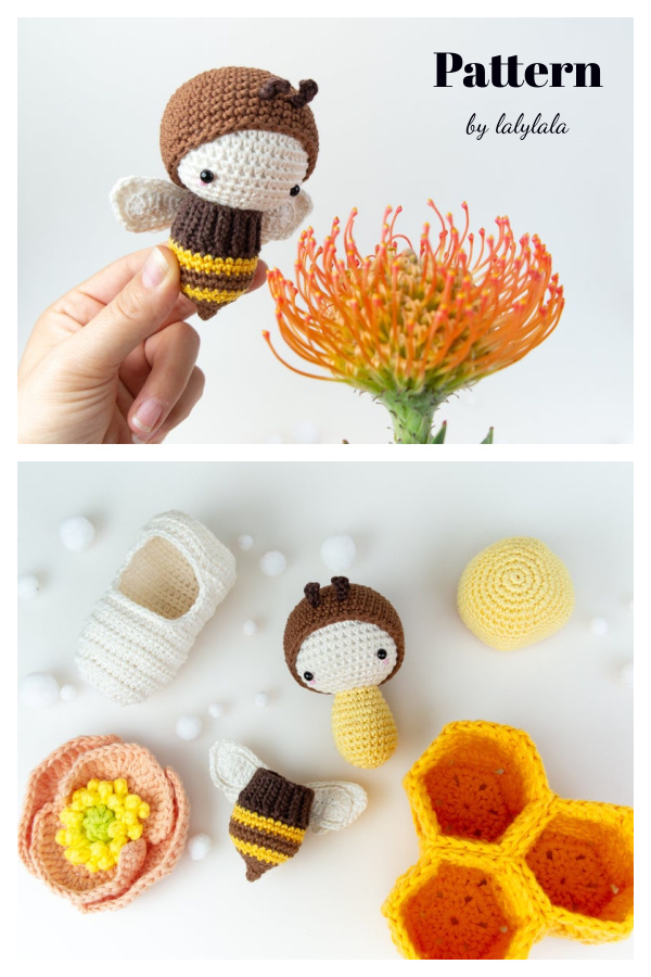 Amigurumi Bumble Bee Play Set Crochet Pattern