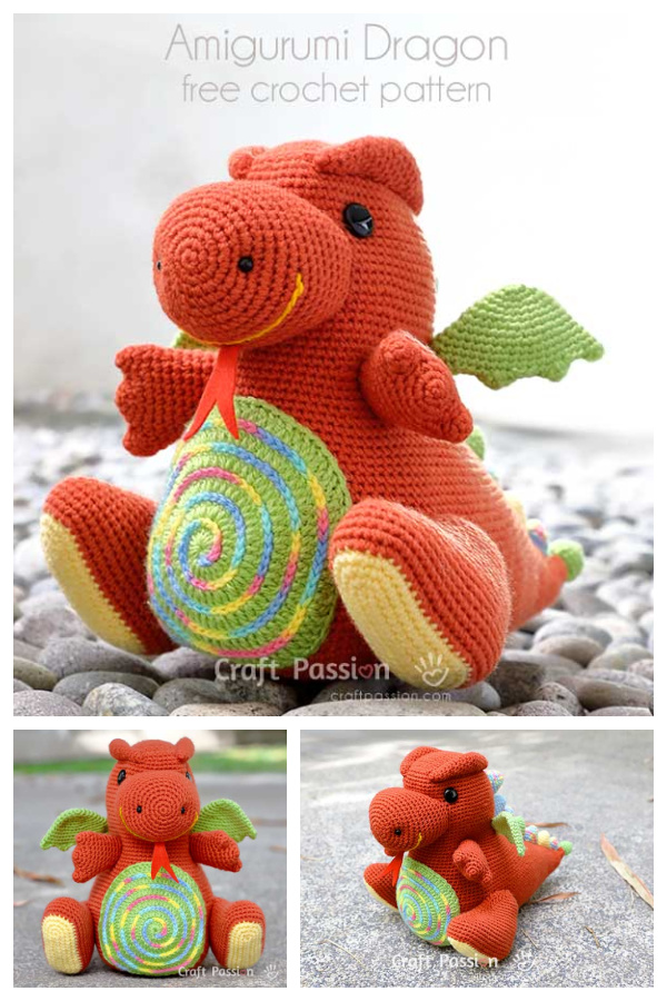 Amigurumi Dragon Free Crochet Pattern 