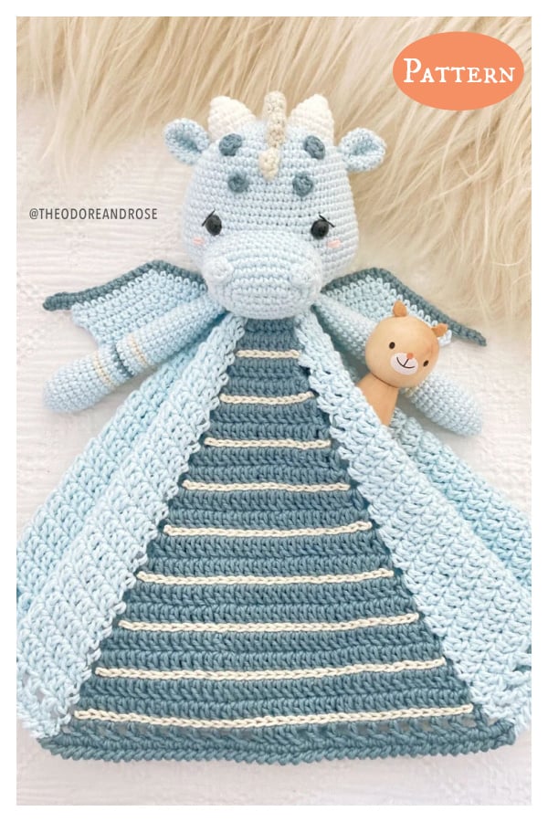 Archie The Little Dragon Lovey Crochet Pattern