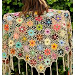 Catona Flower Shawl Free Crochet Pattern