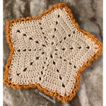 Christmas Star Dishcloth Free Crochet Pattern