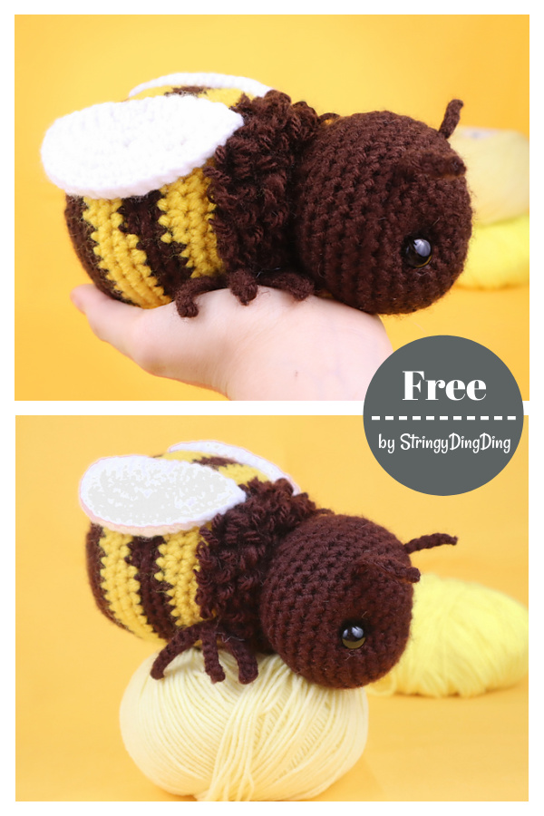Chubby Bumble Bee Amigurumi Free Crochet Pattern