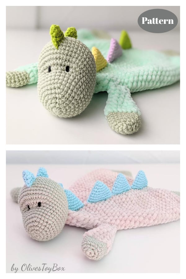 Cuddly Dinosaur Comforter Crochet Pattern